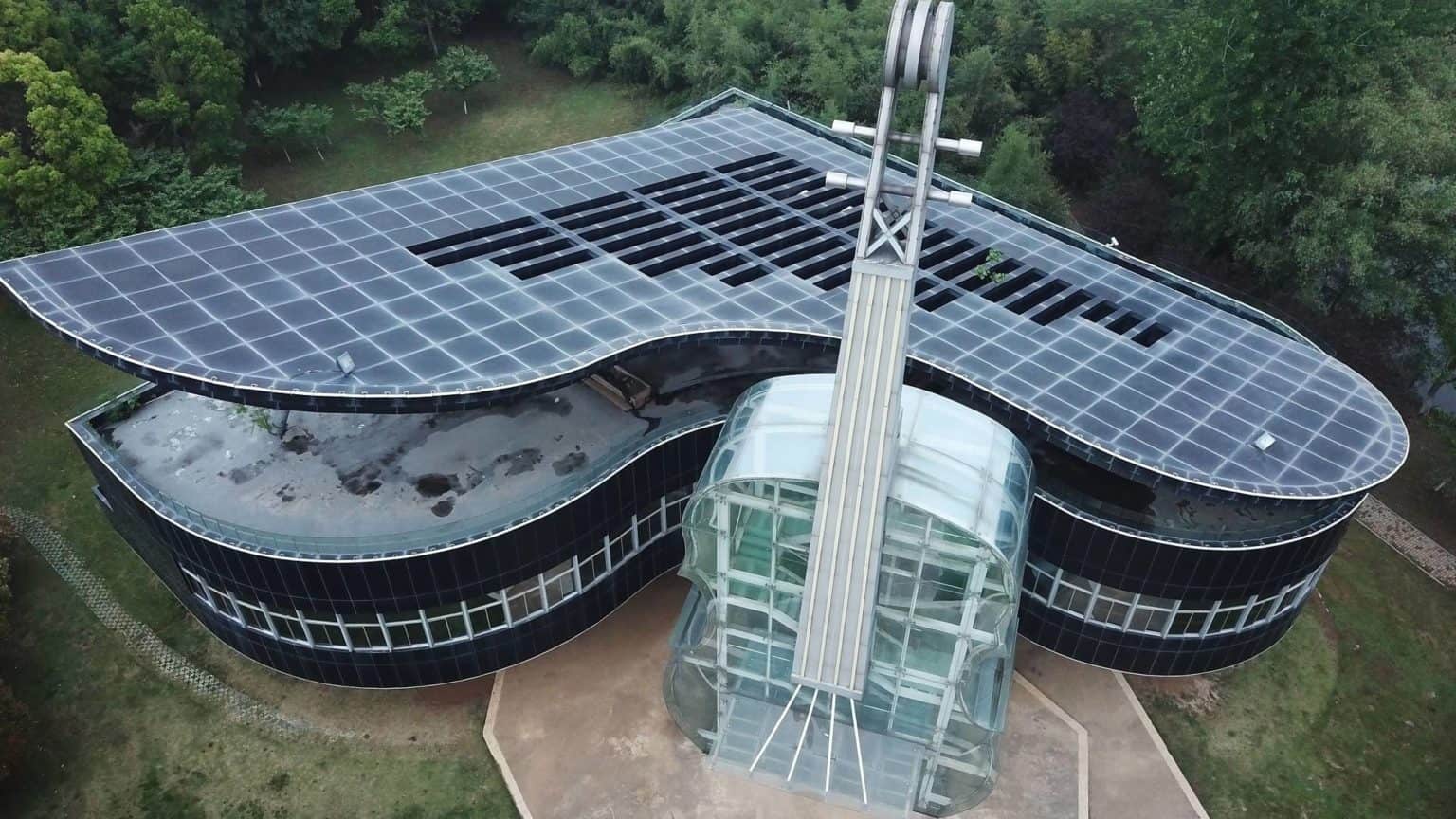 Grand Piano and Violin Shaped Houses